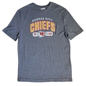 NFL NWT Kansas City Chiefs Team Apparel Mens Medium Athletic Gray Heather TShirt